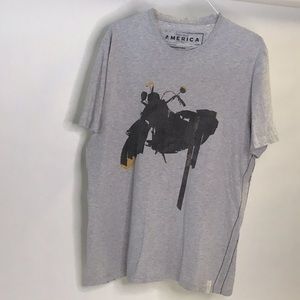 Perry Ellis Mens T-shirt Gray SZ 2X-large